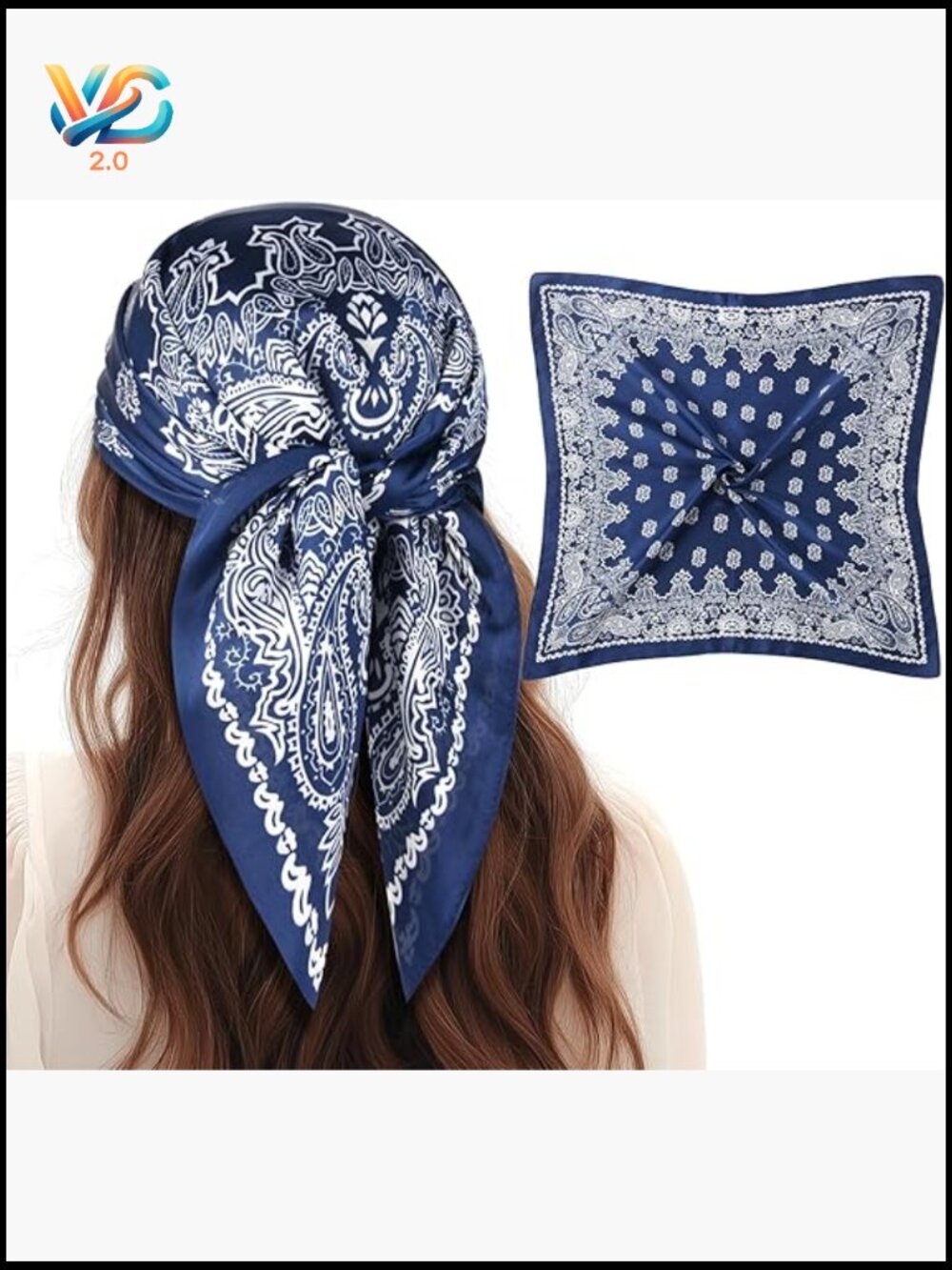 Satin Head Scarf Silk Like Bandana Sleeping Hair Wrap for Women 27.5 Inches